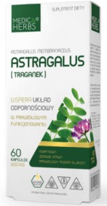  Astragalus (Traganek) 600 mg 60 kapsułek MEDICA HERBS