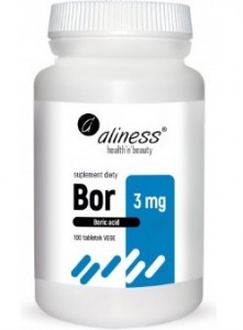  Bor (kwas borowy)  3 mg x 100 tabletek VEGE ALINESS