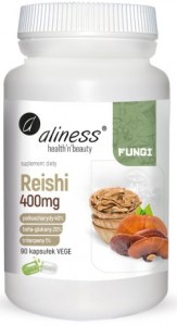  Reishi ekstrakt owocniki 400 mg 90 kapsułek odporność ALINESS