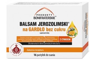  Balsam  Jerozolimski  bez cukru 16 pastylek 56g PRODUKTY BONIFRATERSKIE