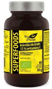 Acerola ekstrakt BIO 60 kapsułek  (468 mg)  BIO PLANET