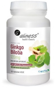 Ginko Biloba 120 mg x 60 kapsułek  Vege ALINESS 