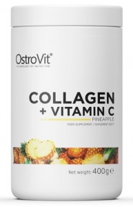 Kolagen + Witamina C 400 g o smaku ananasowy OstroVit