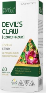 Devil's Claw (Czarci pazur) 600 mg 60 kapsułek MEDICA HERBS
