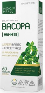 Bacopa (Brahmi) 600 mg 60 kapsułek MEDICA HERBS