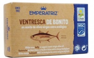 Tuńczyk biały filety brzuszne (Ventresca) w Bio oliwie z oliwek ekstra virgin 115 g (80 g)  EMPERATRIZ