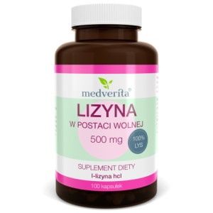  Lizyna 500 mg 100 kapsułek MEDVERITA