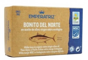 Tuńczyk biały filety  w Bio oliwie z oliwek ekstra virgin 115 g (80 g)  EMPERATRIZ