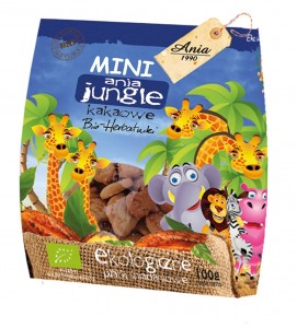 Herbatniki mini zoo kakaowe BIO 100g ANIA