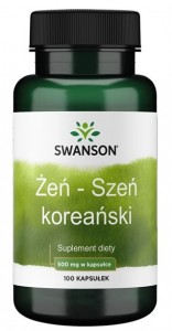  Korean Ginseng (Żeń-Szeń koreański) 500 mg 100 kapsułek SWANSON