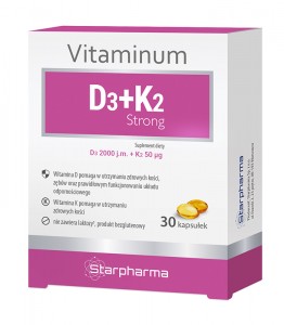  Vitaminum D3 + K2 STRONG 30 kaps. STARPHARMA