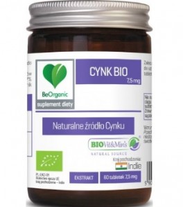  Cynk BIO 7,5mg x 60 tabletek BeOrganic 