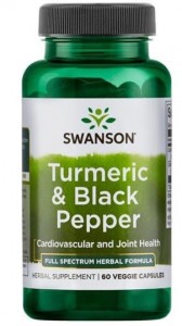 Turmeric & Pepper (Kurkuma i pieprz) 60 tabletek SWANSON 