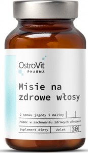 Pharma Misie na zdrowe włosy jagodowo-malinowe 30 żelki OstroVit 
