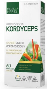 Kordyceps 600 mg 60 kapsułek MEDICA HERBS