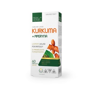 Kurkuma + piperyna 602 mg 60 kapsułek MEDICA HERBS