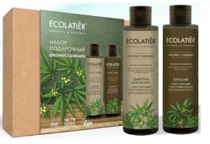 Zestaw podarunkowy do włosów szampon + balsam ORGANIC CANNABIS ECOLATIER