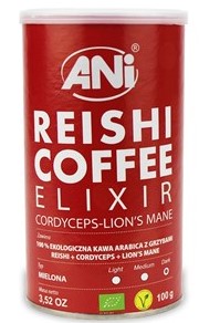 Kawa mielona arabica z grzybami reishi + cordyceps 100 g  ANI 
