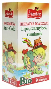 Herbatka dla dzieci Lipa, czarny bez, rumianek BIO 20x1,5g APOTHEKE 