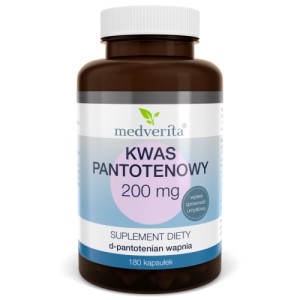  Kwas pantotenowy 200 mg 180 kapsułek MEDVERITA