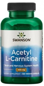 ALC (Acetyl l-karnityna) 500 mg 100 kapsułek SWANSON 