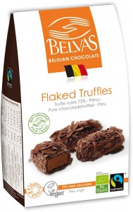 Belgijskie czekoladki trufle z gorzką czekoladą FAIR TRADE bezglutenowe BIO 100 g - BELVAS