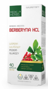  Berberyna HCL 40kaps.516 mg MEDICA HERBS