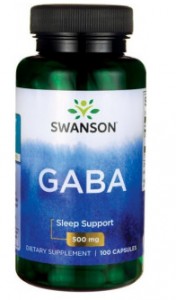 GABA Gamma Aminobutyric Acid (Kwas gamma aminomasłowy) 500mg 100kaps. SWANSON