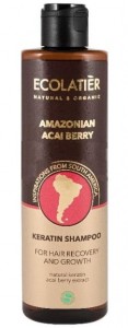 Keratynowy szampon do włosów Regeneracja i Wzrost AMAZONIAN ACAI BERRY 250ml ECOLATIER