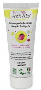 Pasta do zębów dla dzieci bez fluoru od pierwszego ząbka  truskawkowa 75 ml  BABY ANTHYLLIS