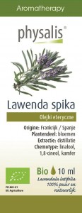 Olejek eteryczny lawenda szerokolistna (spika) 10 ml PHYSALIS