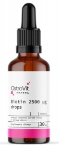 Biotyna w kroplach Pharma Biotin 2500 drops 30 ml OstroVit 