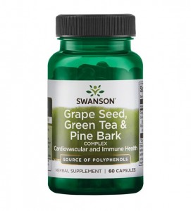 Grape Seed, Green Tea & Pine Bark (winogron, zielona herbata, kora sosny) 60caps SWANSON