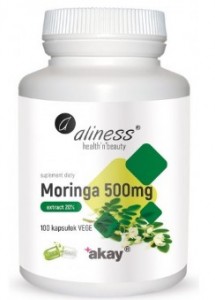  Moringa Ekstrakt 500 mg 100 kapsułek ALINESS