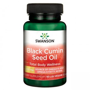 Black Cumin Seed Oil (Olej z nasion czarnego kminu) 500mg 60kaps. SWANSON 