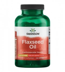 Flaxseed Oil Olej lniany 1000mg 100 żelków SWANSON