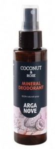 Dezodorant mineralny róża z kokosem 100 ml ARGANOVE