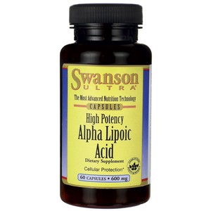 ALA Alpha Lipoic Acid (Kwas alfa liponowy) antyoksydant 600mg 60kaps. SWANSON