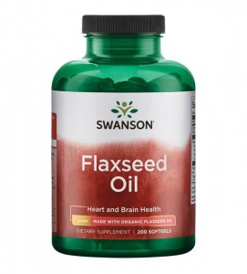 Flaxseed Oil olej lniany 1000mg 200 żelków SWANSON 
