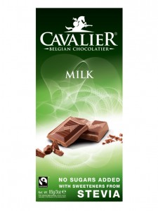 Belgijska czekolada mleczna ze stewią 85g CAVALIER