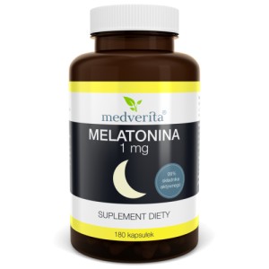 Melatonina 1 mg Melatonin 180 kapsułek MEDVERITA