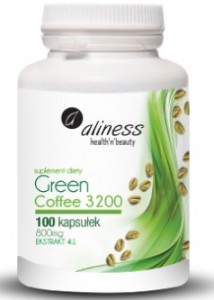 Green Coffee (zielona kawa) 3200,100 kapsułek ALINESS 