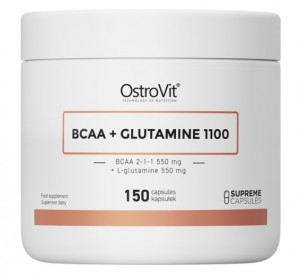 BCAA + Glutamina 1100 mg 150 kapsułek OstroVit 