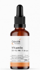 Witaminy  D3 + K2 MK-7 drops 30 ml OstroVit 
