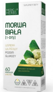 Morwa biała (1-DNJ) 640 mg 60 kapsułek MEDICA HERBS