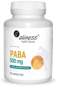 PABA (kwas p-aminobenzoesowy 500mgx100 vege tabs ALINESS