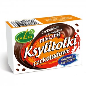 Drażetki ksylitolki czekoladowe "Czekolada alternatywnie mleczna" 0% cukru 33g AKA