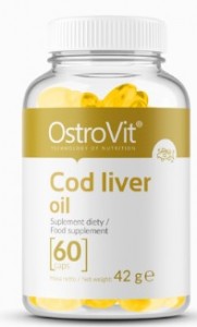 Tran olej z wątroby dorsza Cod liver oil 60 kapsułek OstroVit 