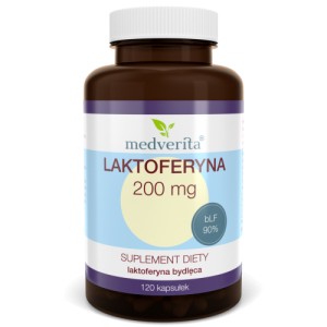  Laktoferyna FORTE 200 mg 120 kapsułek MEDVERITA