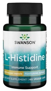 AjiPure L-histydyna 500 mg 60 kapsułek SWANSON